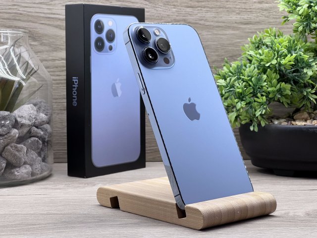 Hibátlan iPhone 13 Pro Max Sierra Blue 128GB 2 ÉV Garanciával Számlával 100% Aksi