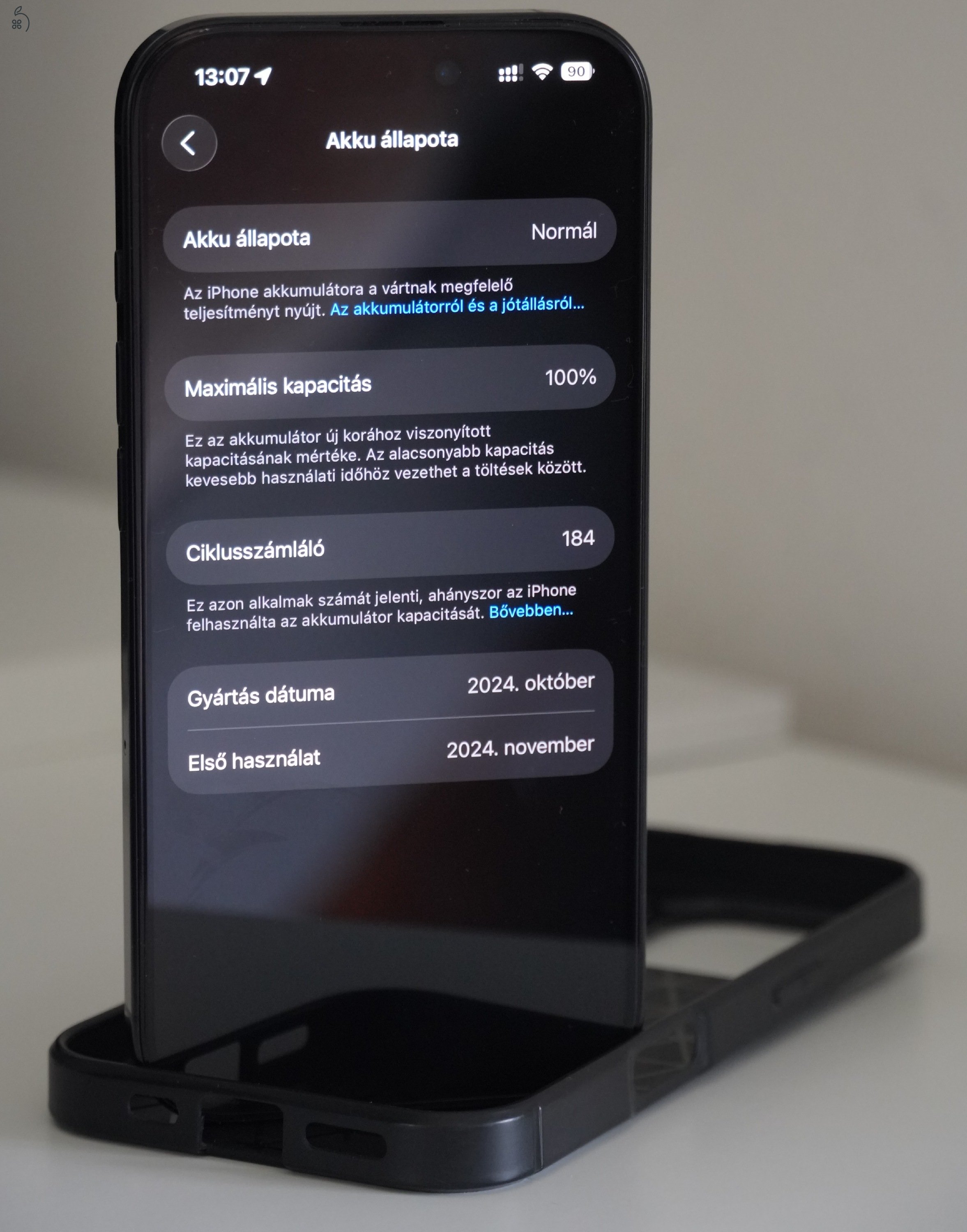 iPhone 16 Pro Black 256 Gb - hálózat független