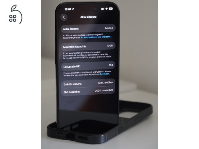 iPhone 16 Pro Black 256 Gb - hálózat független