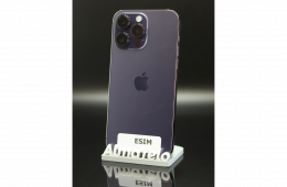 Apple iPhone 14 Pro Max eSIM 256 GB Deep Purple 100% akku - 12 HÓ GARANCIA