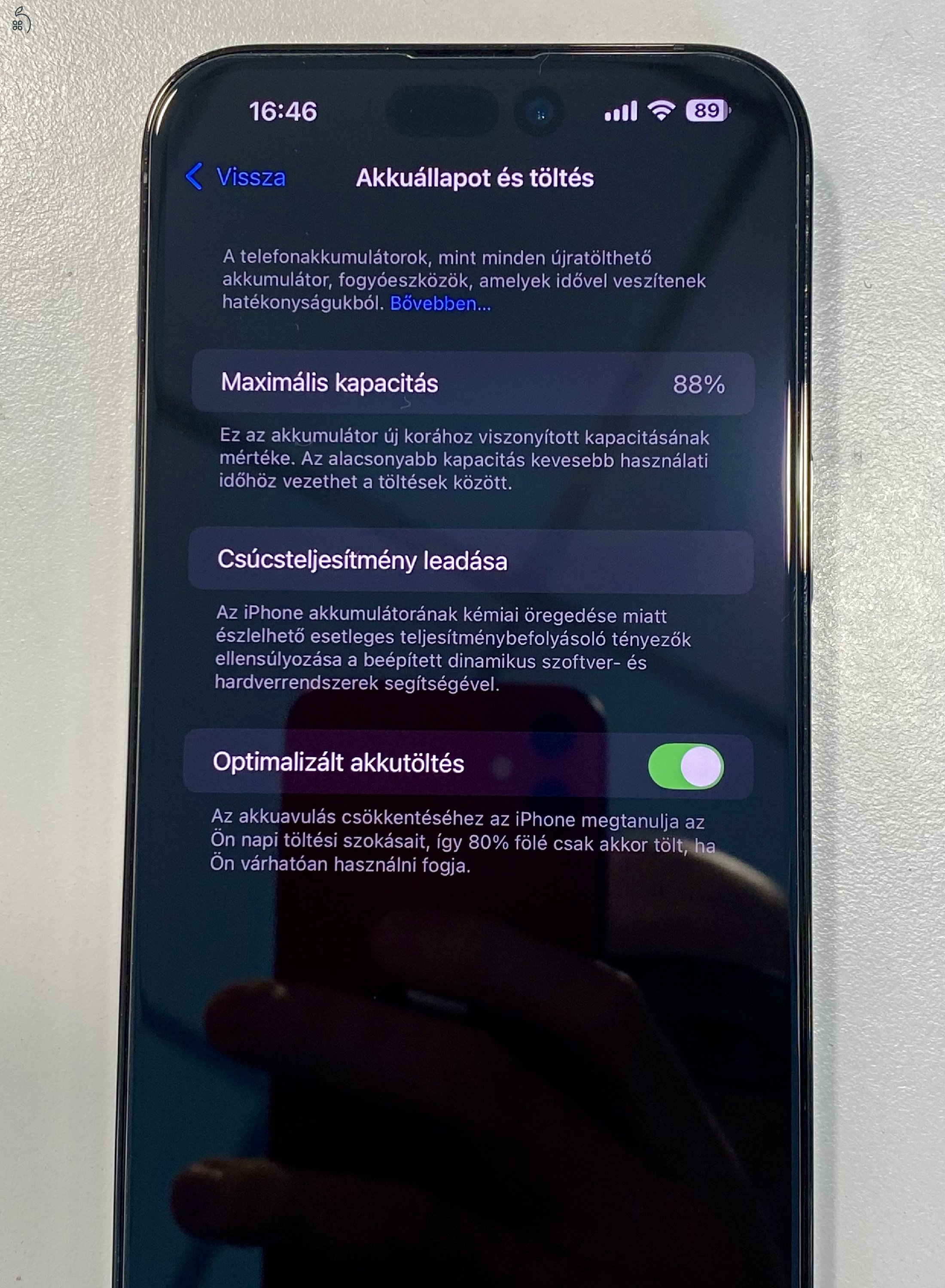 Megkímélt iPhone 14 Pro Max 256GB space black