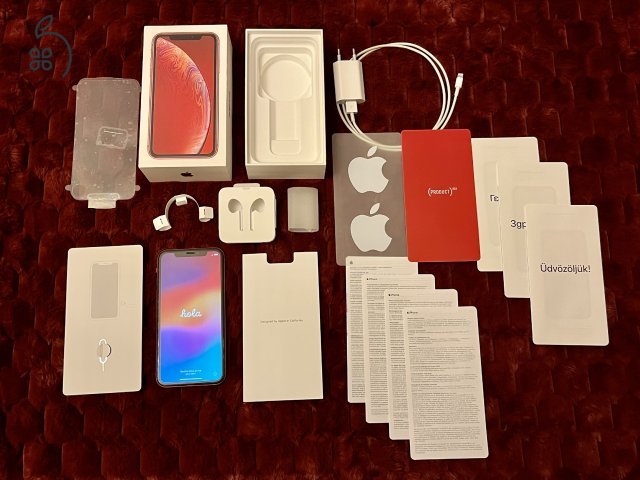 Karcmentes, új állapotban lévő Apple iPhone XR 64GB Product Red