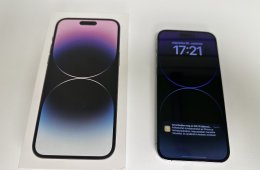 Üzletből, garanciával, iPhone 14 Pro Max 512 Lila, újszerű állapot, doboz, kábel