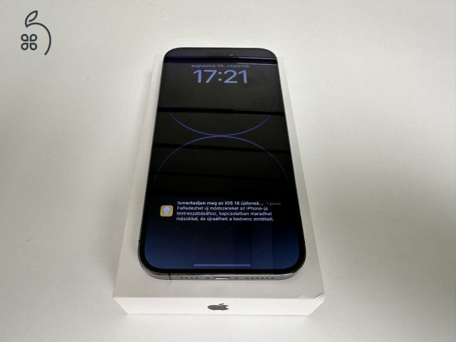 Üzletből, garanciával, iPhone 14 Pro Max 512 Lila, újszerű állapot, doboz, kábel