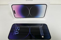 Üzletből, garanciával, iPhone 14 Pro Max 512 Lila, újszerű állapot, doboz, kábel