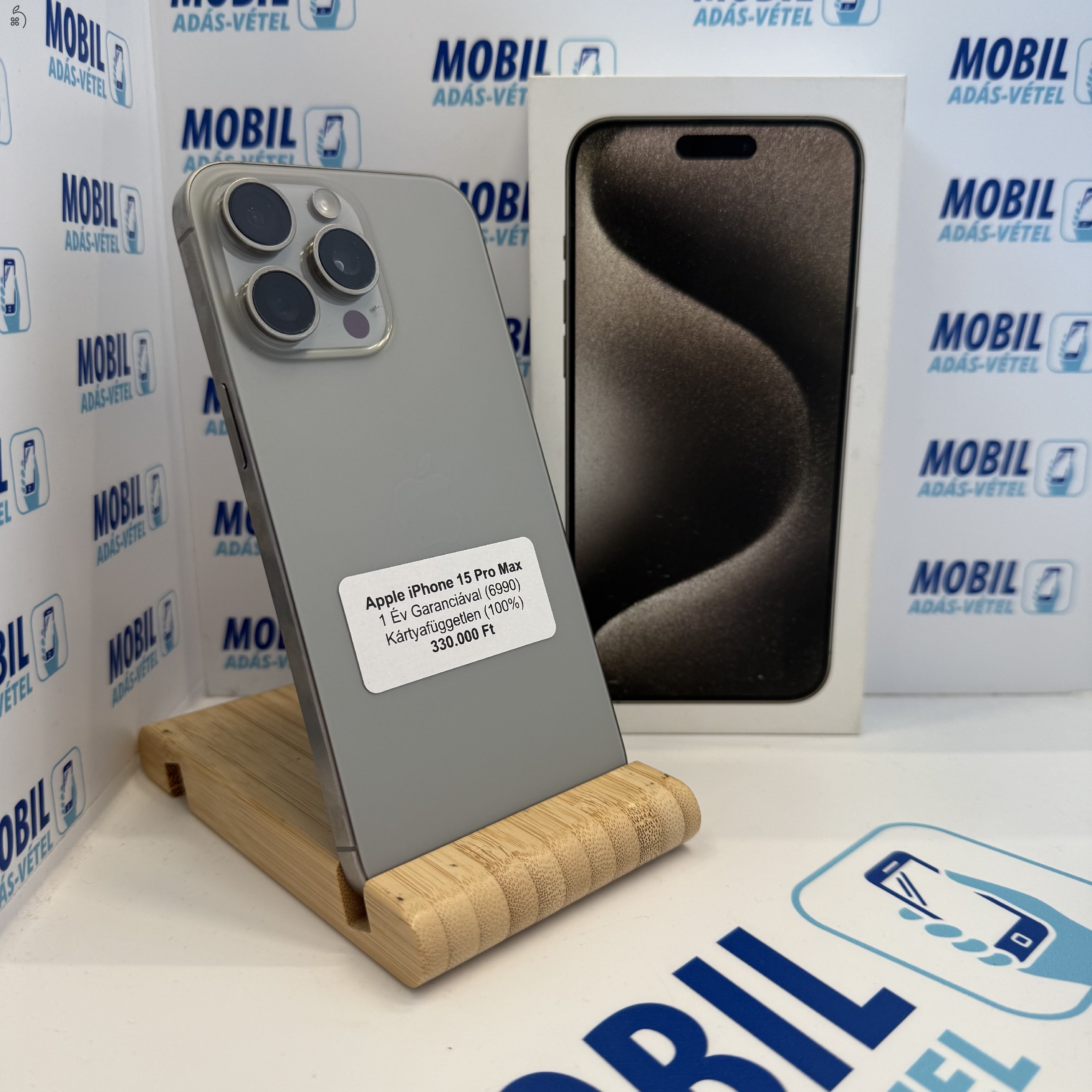 Apple iPhone 15 Pro Max 256GB, Kártyafüggetlen, 1 Év Garanciával