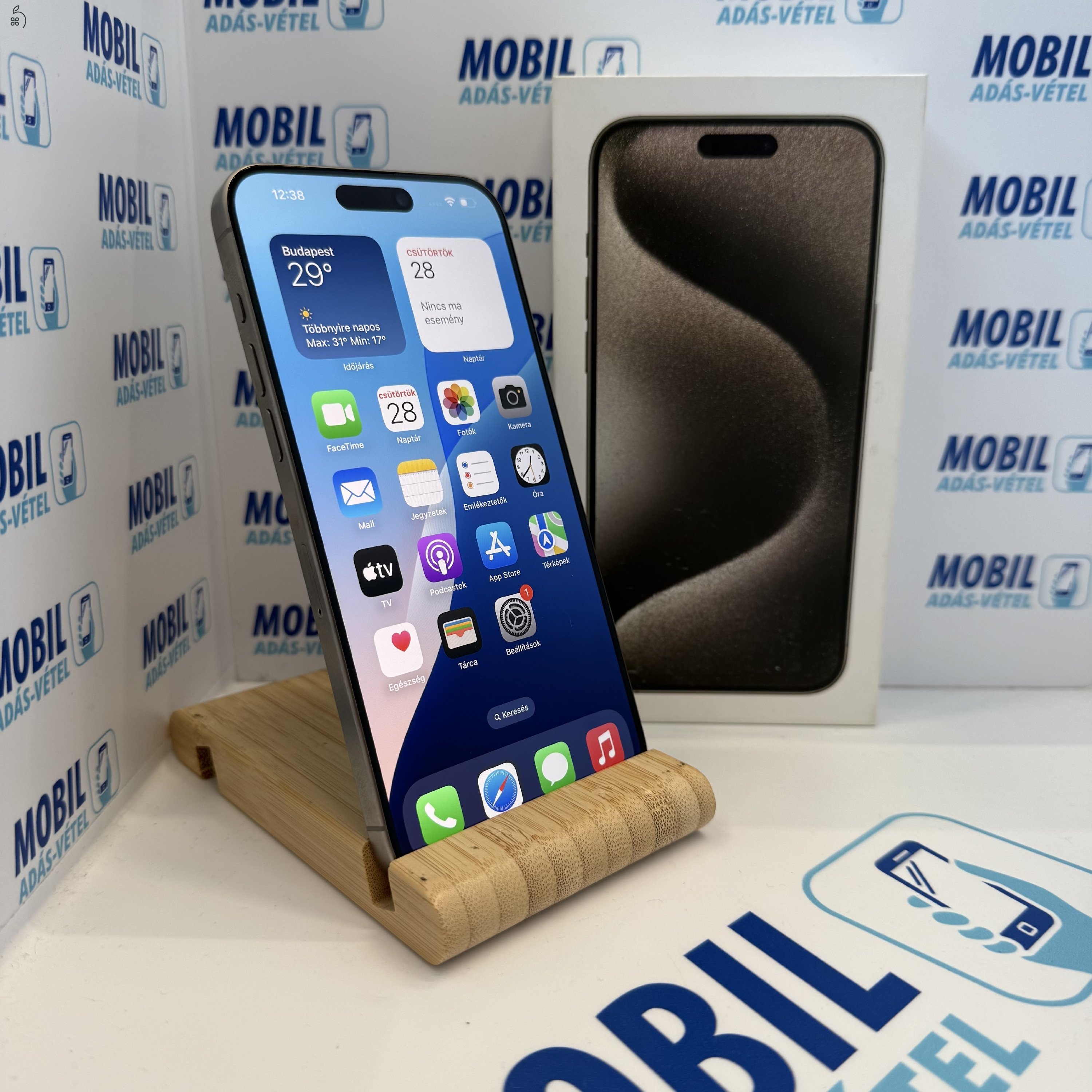 Apple iPhone 15 Pro Max 256GB, Kártyafüggetlen, 1 Év Garanciával