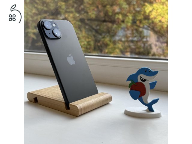 GYÖNYÖRŰ iPhone 15 Plus 128GB Black -1 ÉV GARANCIA - Kártyafüggetlen, MS3355, 100% Akkumulátor
