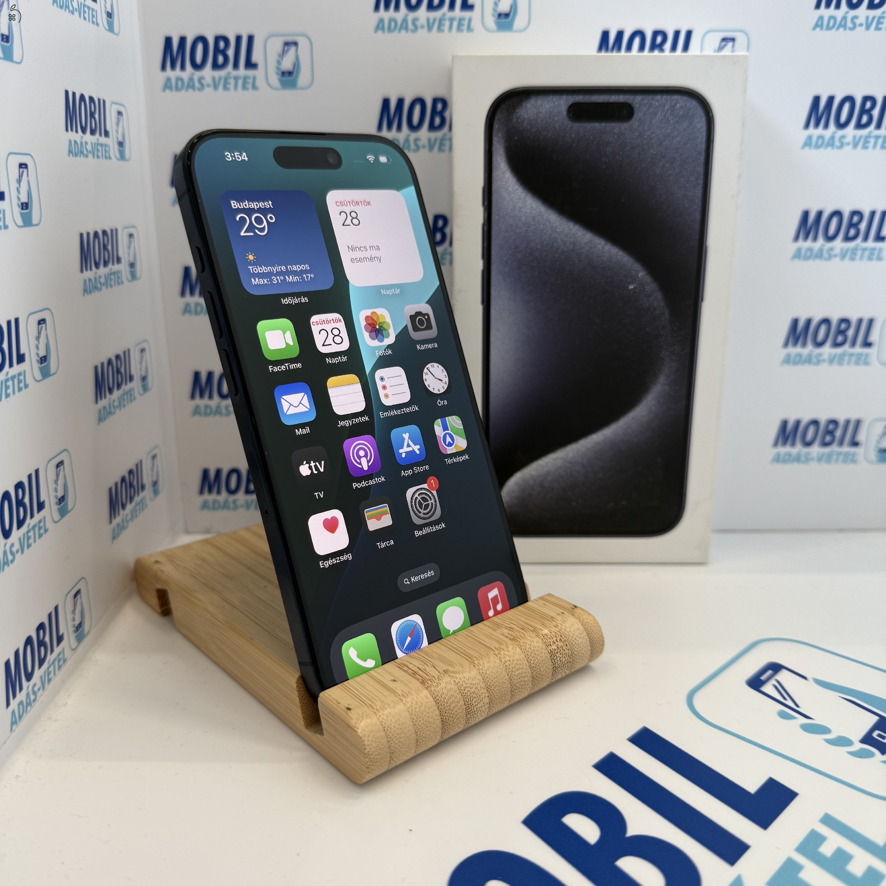Apple iPhone 15 Pro 128GB, Kártyafüggetlen, 1 Év Garanciával