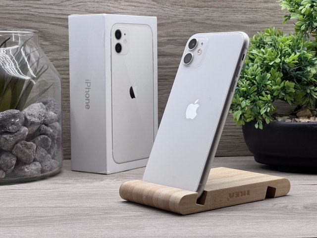 iPhone 11 White 128GB 2 ÉV Garanciával Számlával 90% Aksi