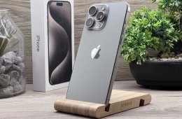 iPhone 15 Pro Max Natural Titanium 256GB 2 ÉV Garanciával Számlával 90% Aksi