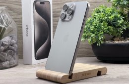 iPhone 15 Pro Max Natural Titanium 256GB 2 ÉV Garanciával Számlával 90% Aksi