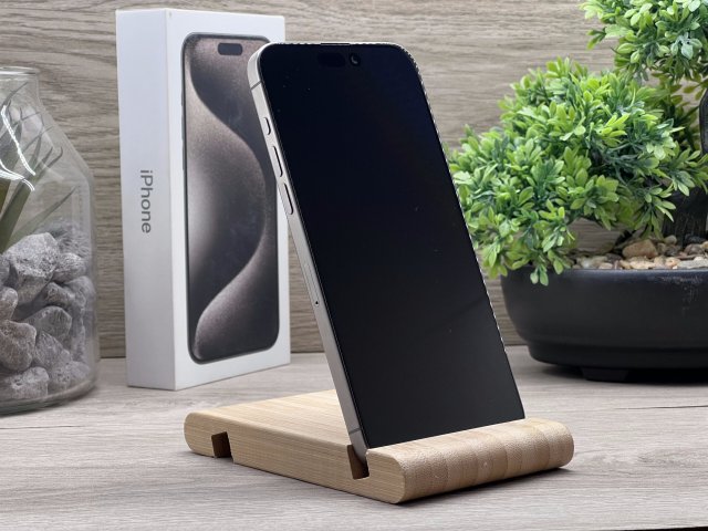 iPhone 15 Pro Max Natural Titanium 256GB 2 ÉV Garanciával Számlával 90% Aksi