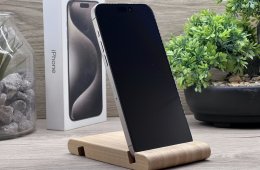 iPhone 15 Pro Max Natural Titanium 256GB 2 ÉV Garanciával Számlával 90% Aksi