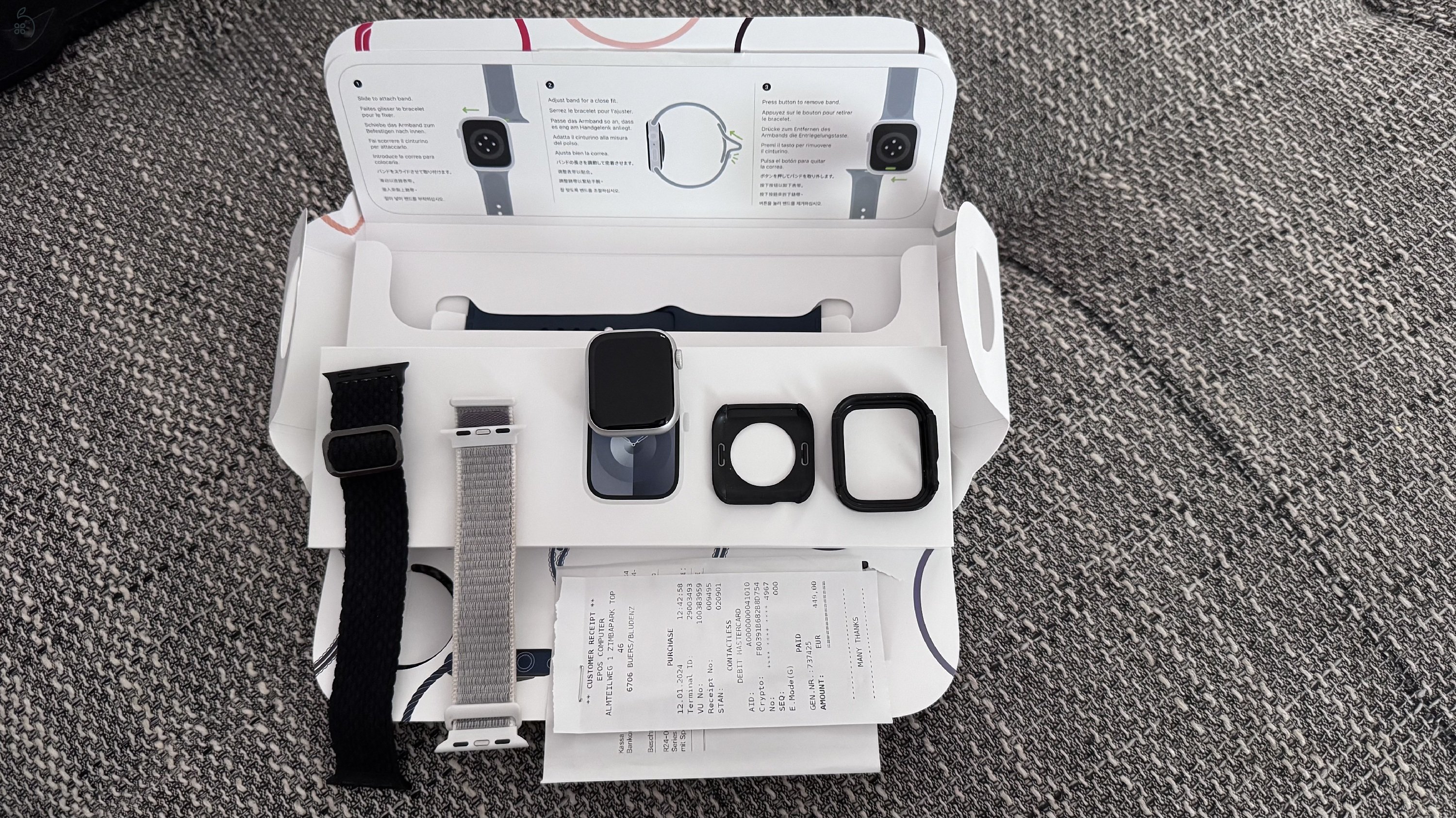 Apple watch s9, GPS, Silver