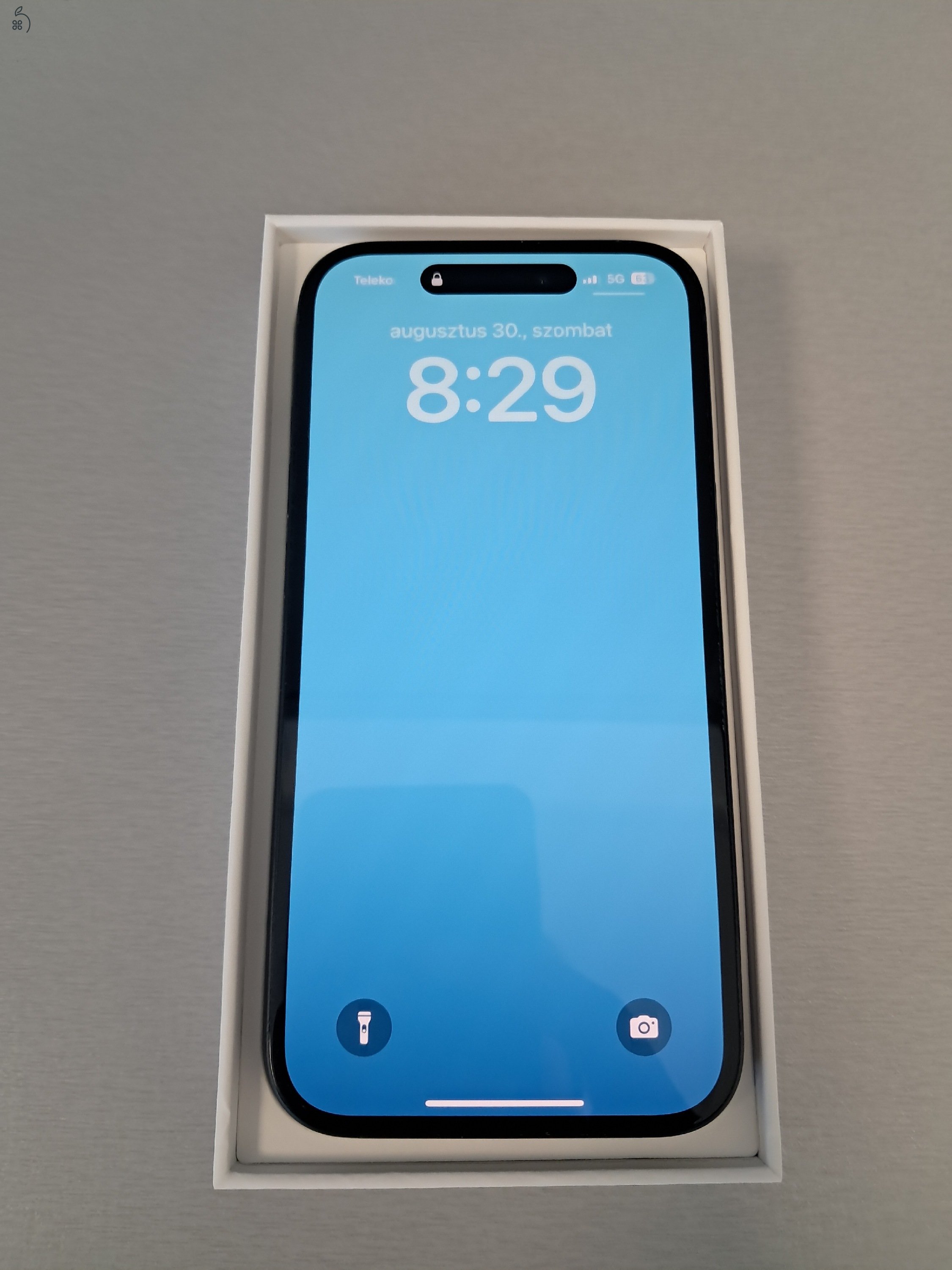 Iphone 15 Black 128 GB dobozos, garanciás, 100% akku