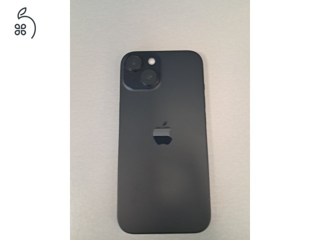 Iphone 15 Black 128 GB dobozos, garanciás, 100% akku