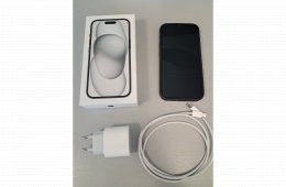 Iphone 15 Black 128 GB dobozos, garanciás, 100% akku