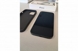 Iphone 15 Black 128 GB dobozos, garanciás, 100% akku