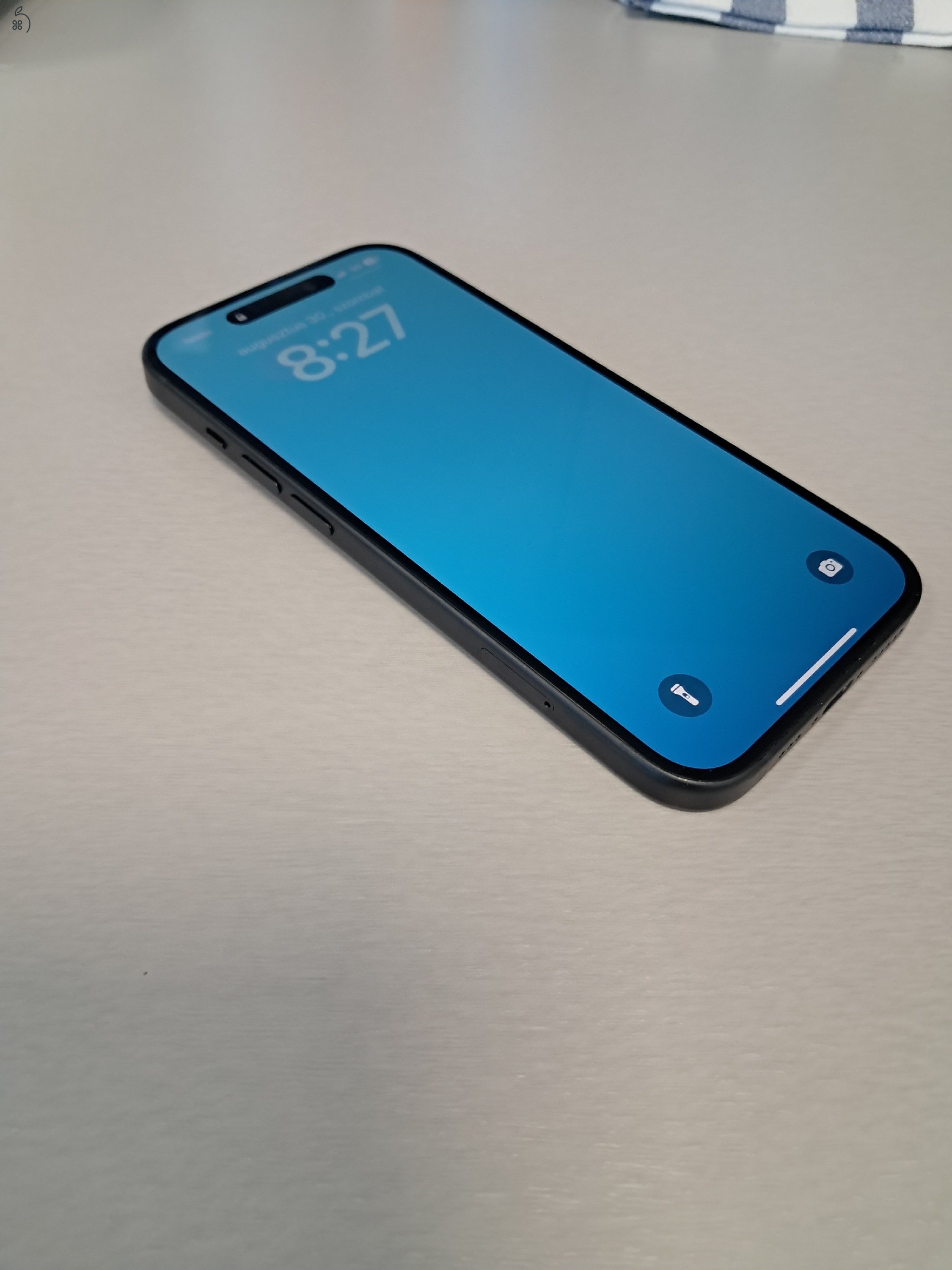 Iphone 15 Black 128 GB dobozos, garanciás, 100% akku