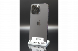 Apple iPhone 14 Pro Max eSIM 128 GB Space Black 100% akku - 12 HÓ GARANCIA