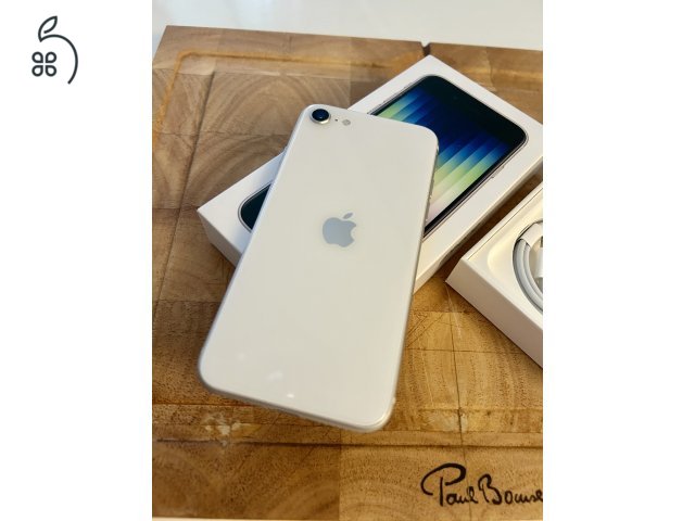 Használt Iphone SE3 64 GB Starlight fehér, tökéletes állapot, független