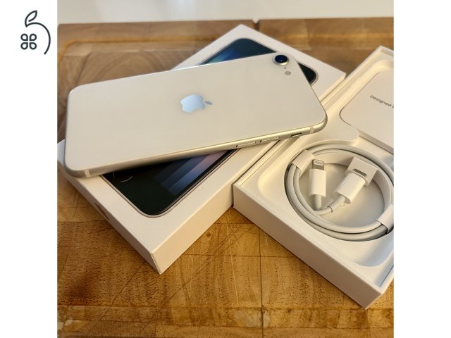 Használt Iphone SE3 64 GB Starlight fehér, tökéletes állapot, független