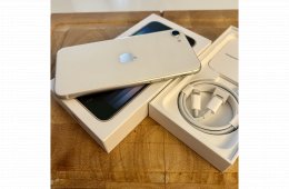 Használt Iphone SE3 64 GB Starlight fehér, tökéletes állapot, független