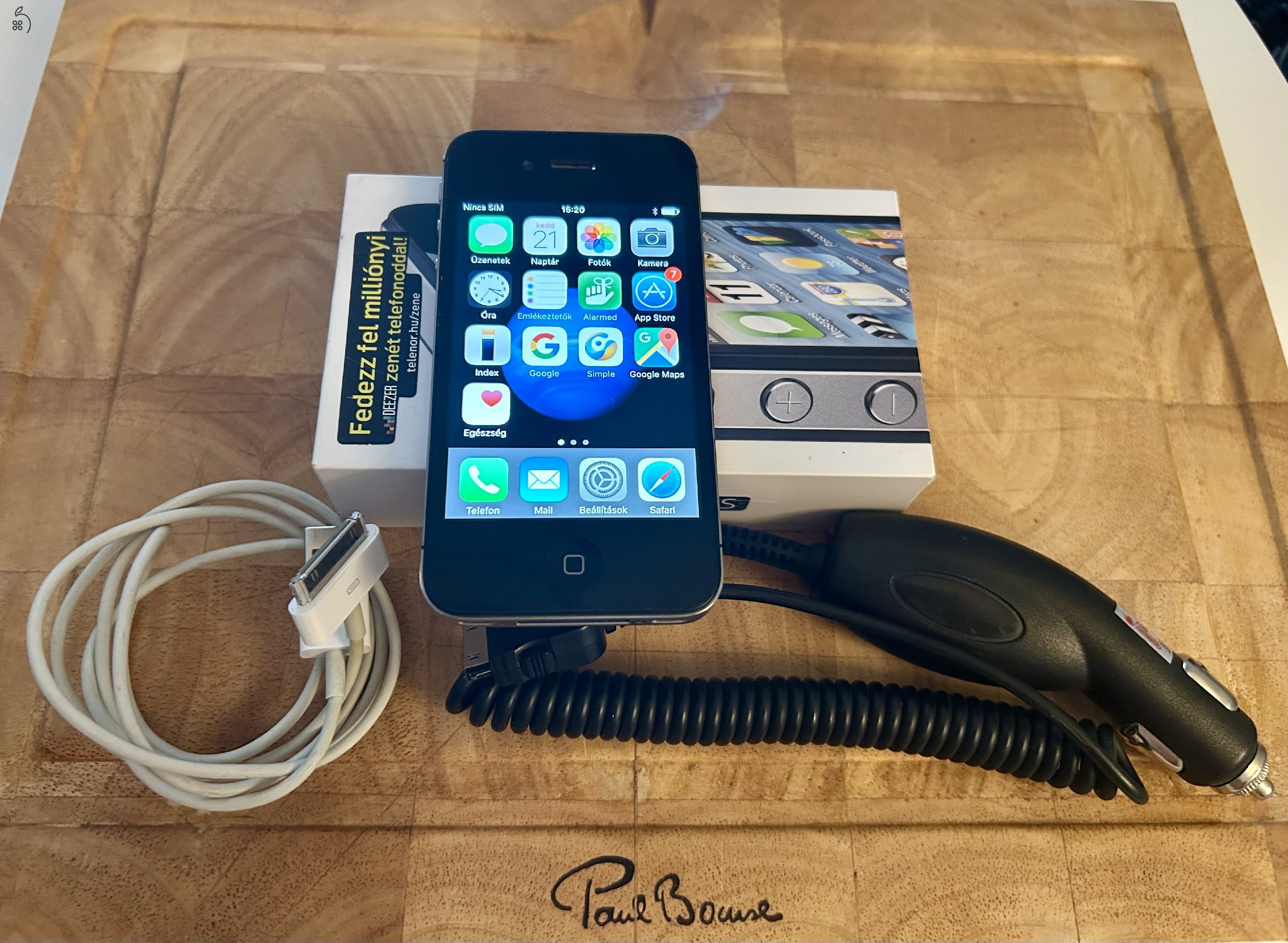 Iphone 4S 16GB ŐSTELEFON, kiváló állapotban, töltővel