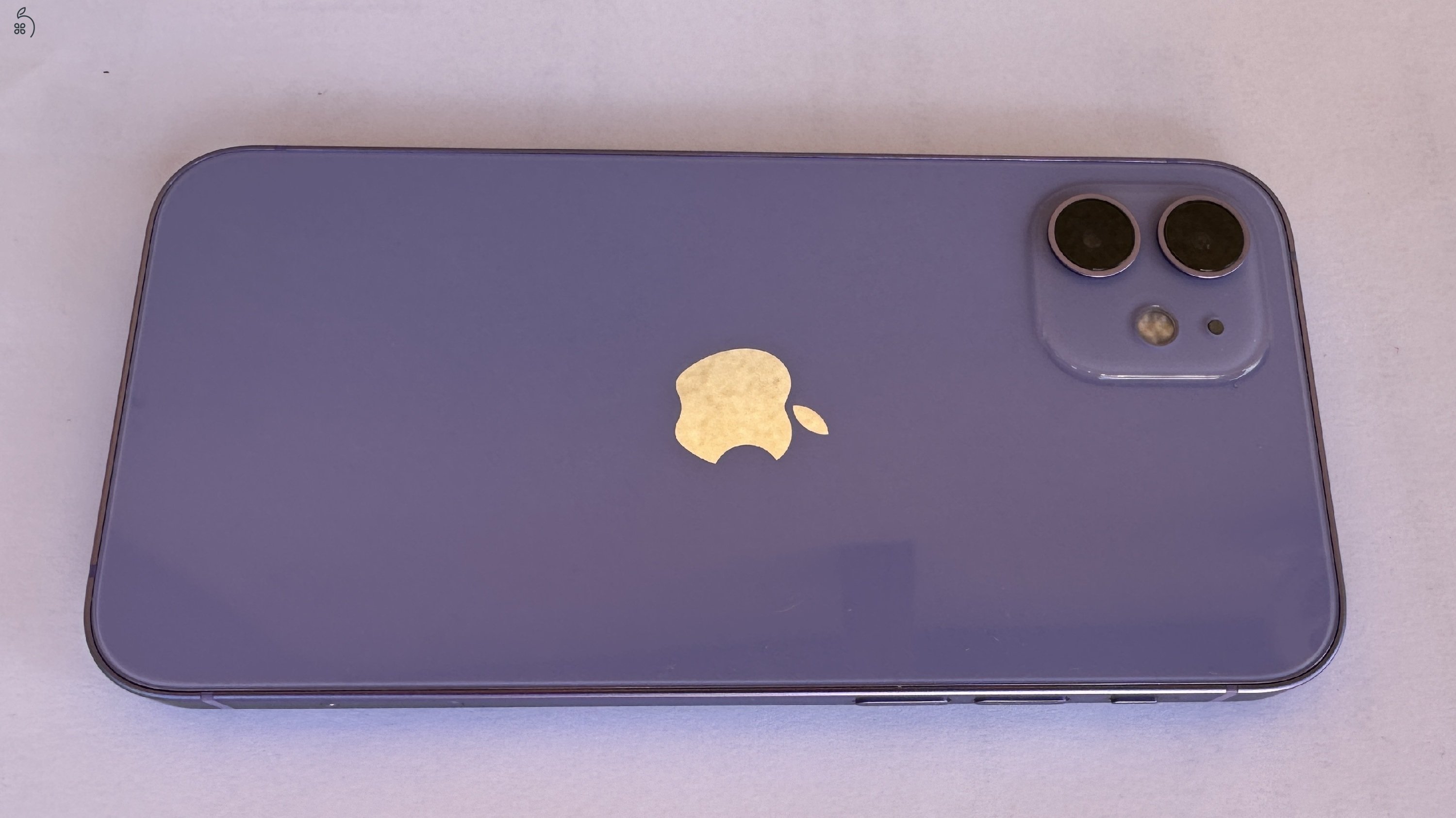 iPhone 12 64GB Purple karcmentes gyári állapotban, kártyafüggetlen, ajándék tokkal