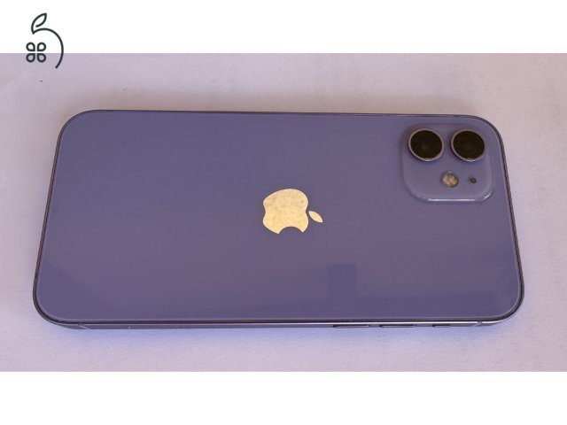 iPhone 12 64GB Purple karcmentes gyári állapotban, kártyafüggetlen, ajándék tokkal