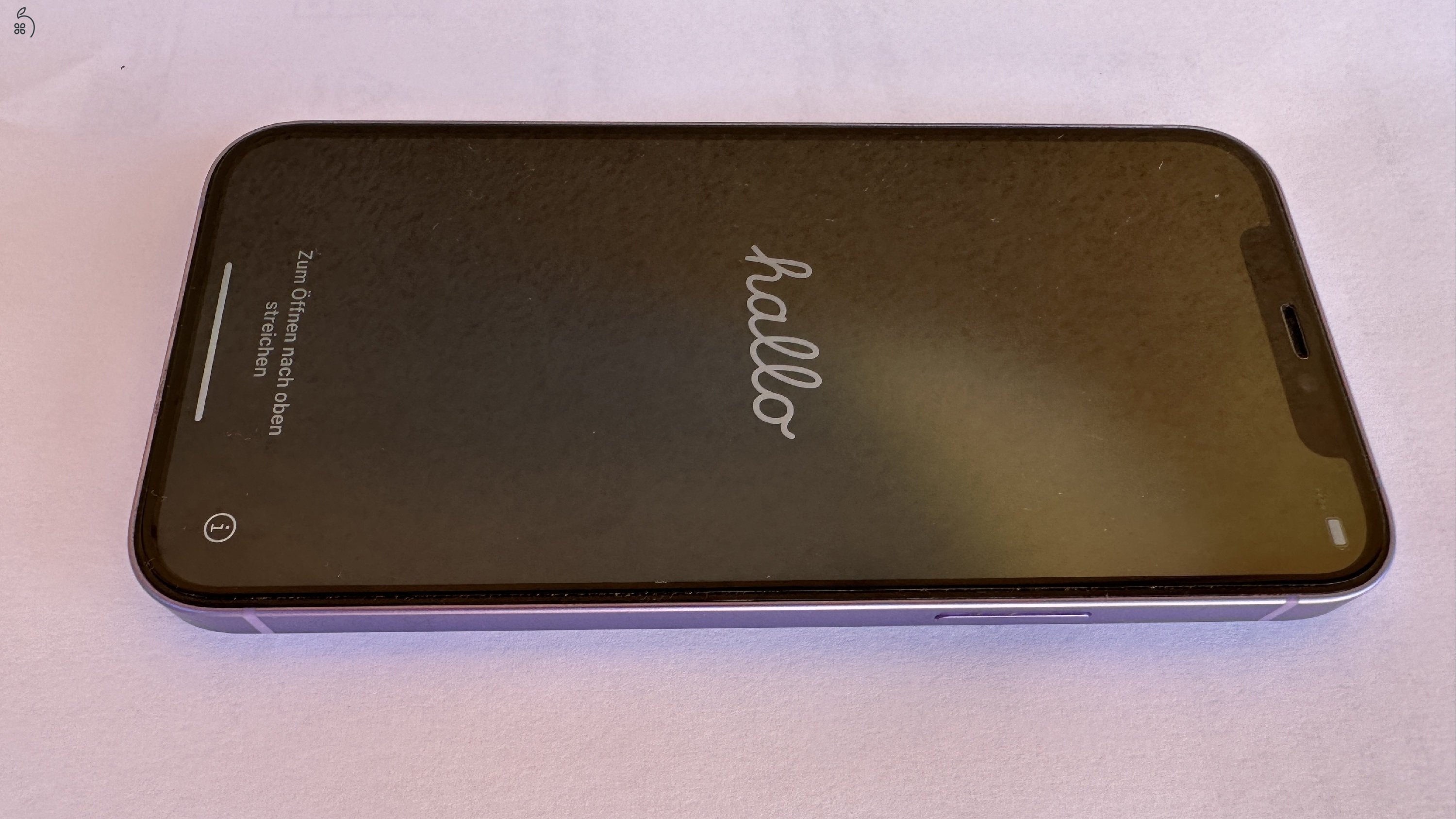 iPhone 12 64GB Purple karcmentes gyári állapotban, kártyafüggetlen, ajándék tokkal