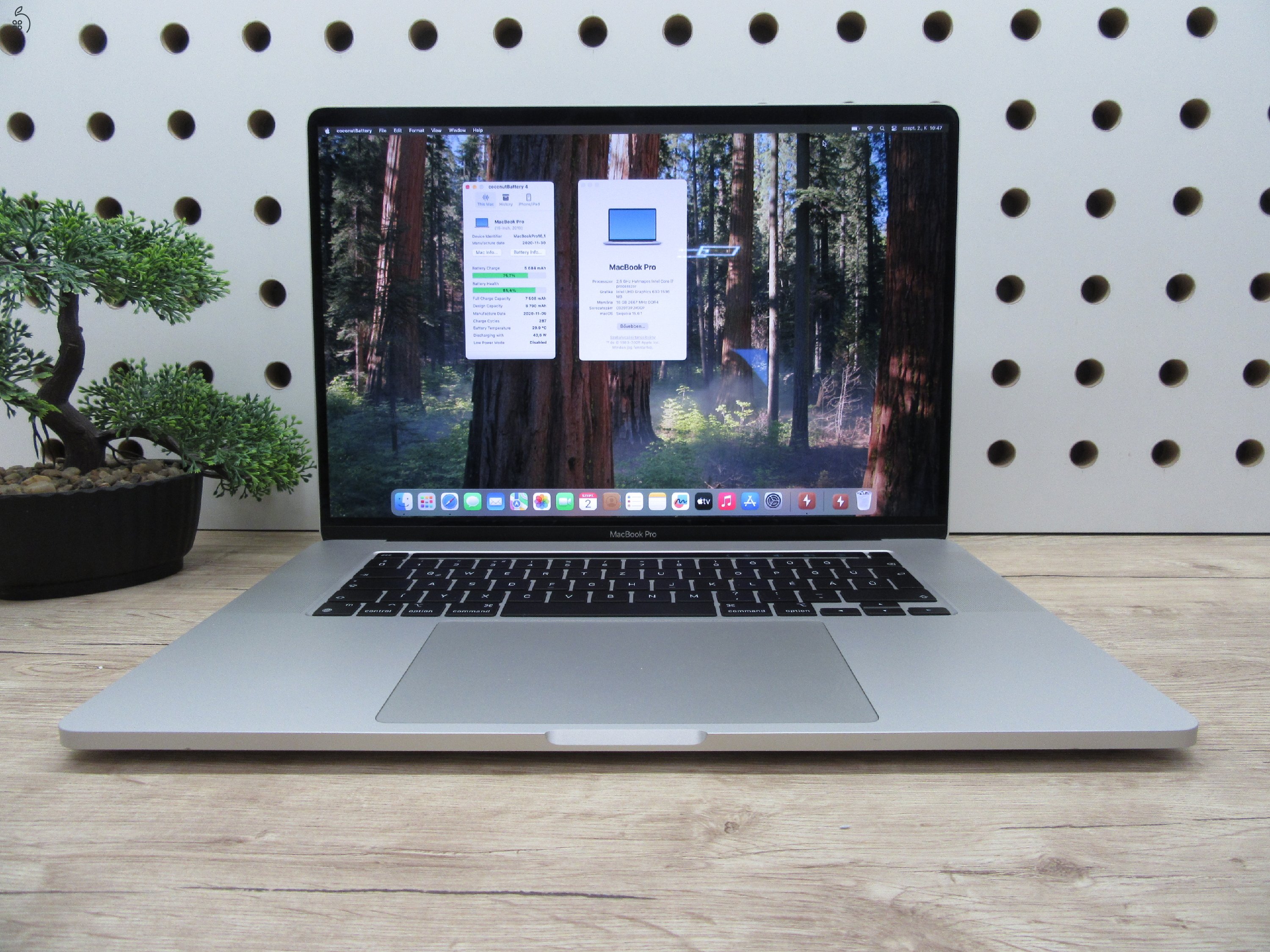 Apple MacBook Pro 16” Touch Bar – Nagykijelzős teljesítmény, stílusos kivitel – 16 GB RAM / 500 GB SSD – Használt, szép állapot – 3 hónap garanciával