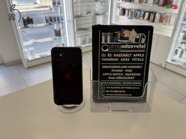 iPhone 11 64GB Független Használt/1-3 hónap gar./Akku 100%/p4437