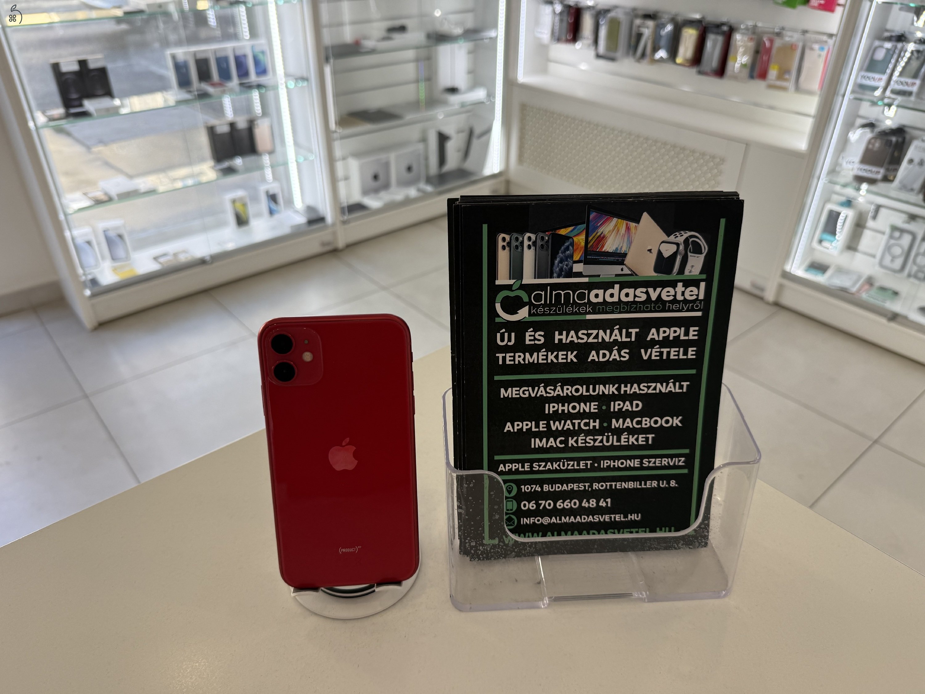 iPhone 11 128GB Független Megkímélt/1-3 hónap gar./Akku 82%/p4440