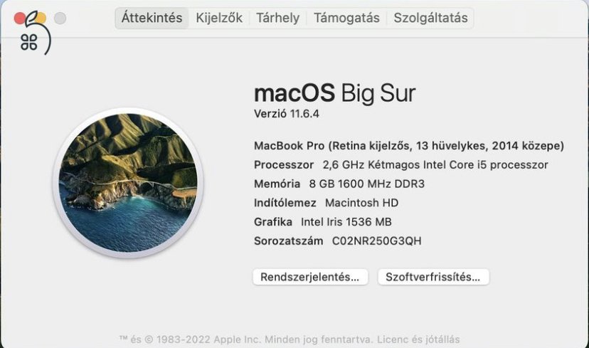 MacBook Pro 13” Retina (2014, i5, 8GB RAM, 125GB SSD)