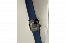 Apple Watch Series 9, 45 mm – ezüst rozsdamentes acél, garanciás, GPS+LTE változat