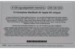 Macbook Air M1 8GB (100%-os gyári akkumulátorral) eladó + 2025.09.07-ig ajándék Xiaomi Smart Kettle Pro ajándék