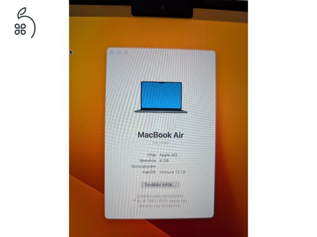 MacBook Air M2 mint az új, minden tartozékával