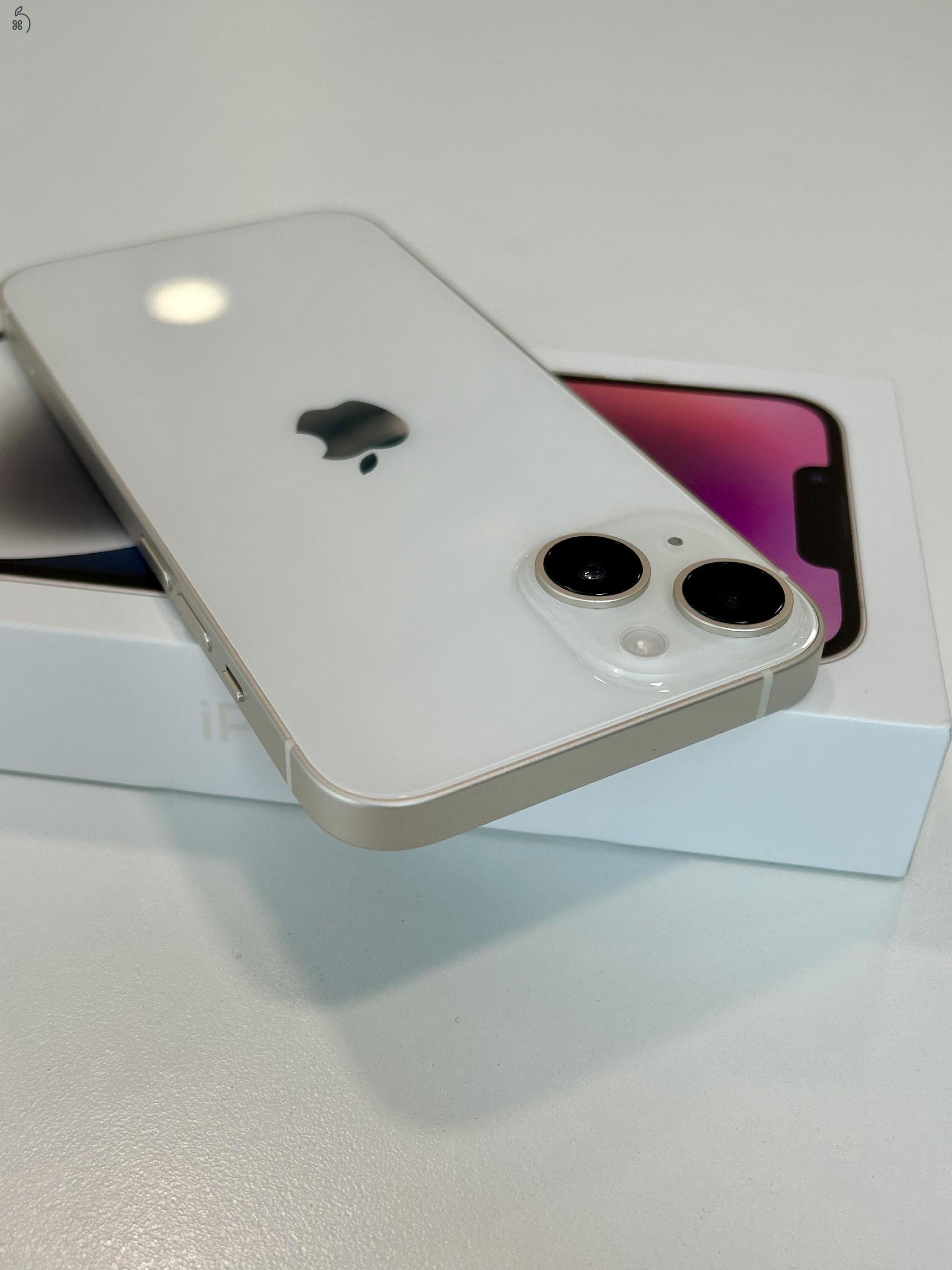 Újszerű iPhone 14 Starlight 256GB! Független 3Hó Gar + Beszámítás! 