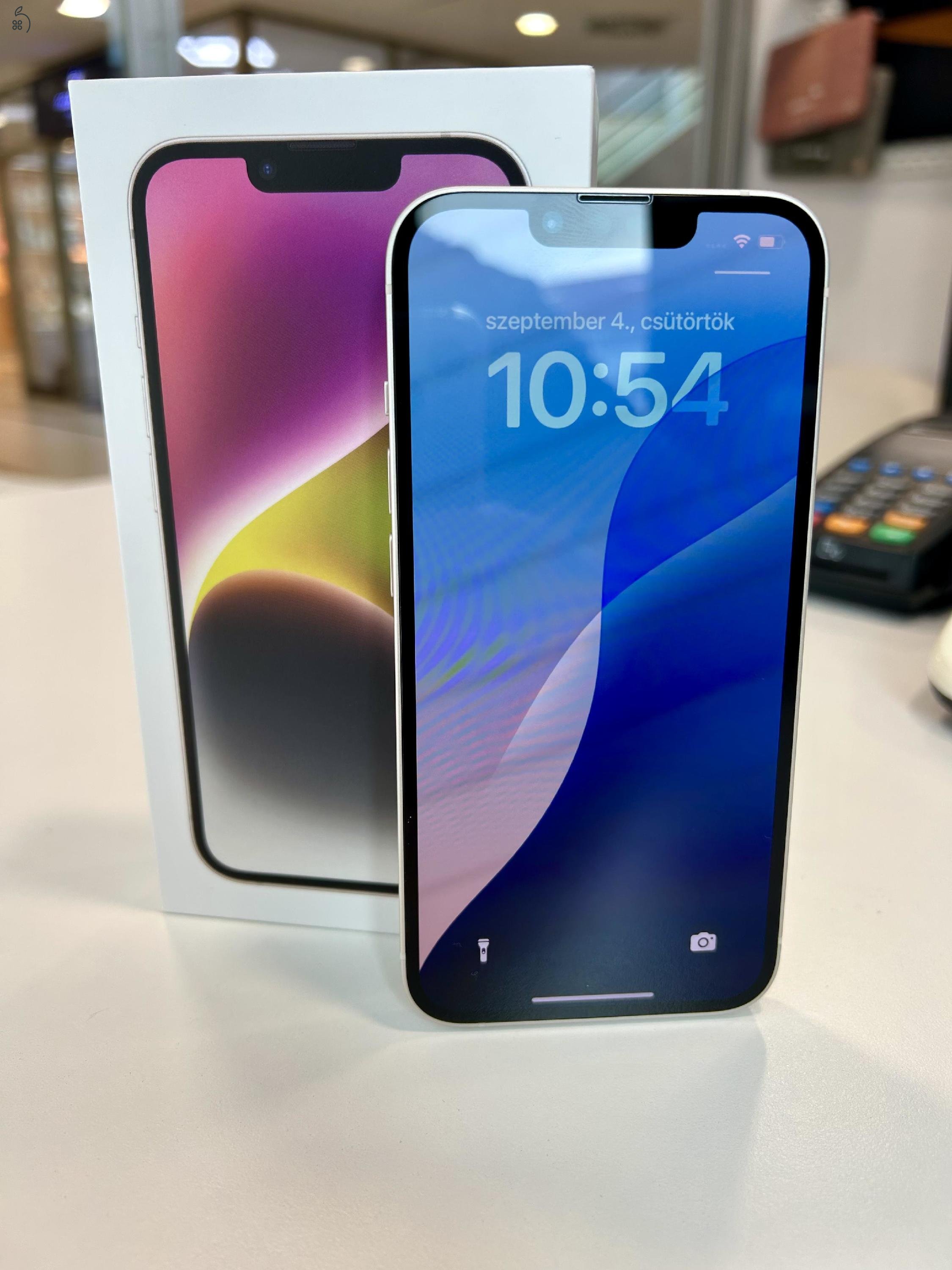 Újszerű iPhone 14 Starlight 256GB! Független 3Hó Gar + Beszámítás! 