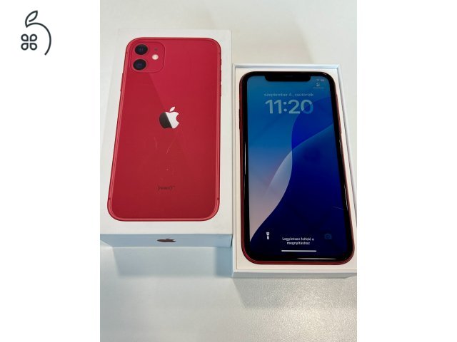 Megkímélt iPhone 11 RED 64GB 100% Akku