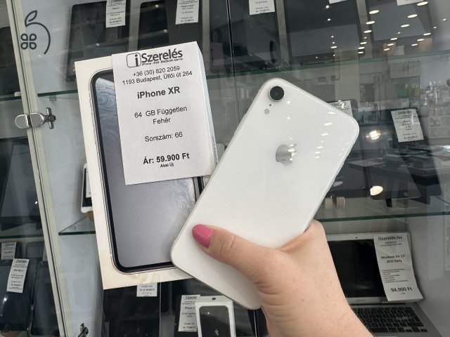 iPhone XR 64GB független fehér új akkuval garanciával (66) iszerelés.hu