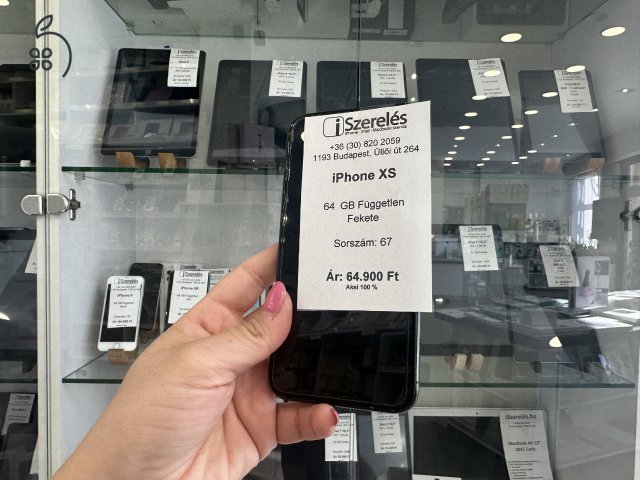 iPhone XS 64 GB független fekete akku 100% garanciával (67) iSzerelés.hu