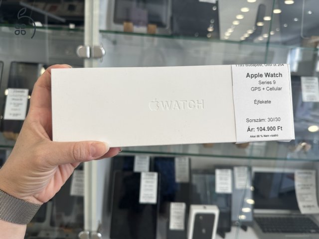 Apple Watch Series 9 45 mm gps + cellular éjfekete akku 88% (30/30) iSzerelés.hu