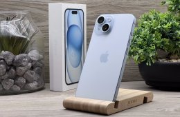Hibátlan iPhone 15 Blue 128GB 2 ÉV Garanciával Számlával 93% Aksi