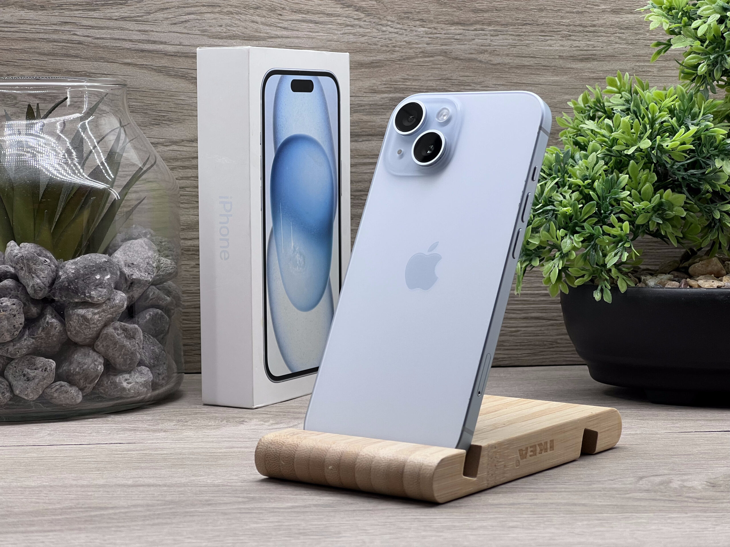 Hibátlan iPhone 15 Blue 128GB 2 ÉV Garanciával Számlával 93% Aksi