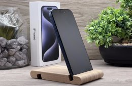 Hibátlan iPhone 15 Pro Blue Titanium 128GB 2 ÉV Garanciával Számlával 92% Aksi