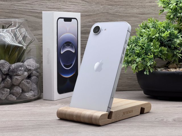 Hibátlan iPhone 16E White 128GB 2 ÉV Garanciával Számlával 100% Aksi (14 Ciklus)