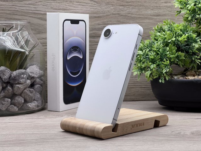 Hibátlan iPhone 16E White 128GB 2 ÉV Garanciával Számlával 100% Aksi (14 Ciklus)